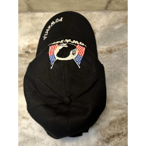 POW MIA BLACK ADJUSTABLE HAT PRISONER OF WAR MISSING IN ACTION CAP STRAPBACK - Picture 7 of 8